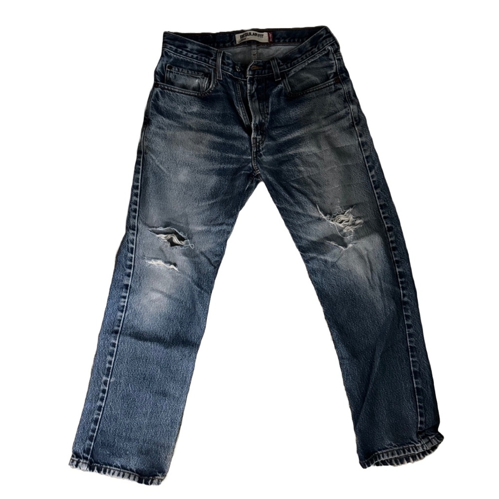 Levi's 505 Regular Fit Jeans 32x30 Distressed Jeans - Picture 1 of 4